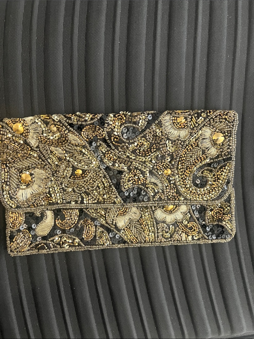 Embellished Beaded Clutch